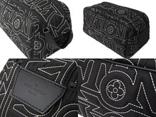 画像をギャラリービューアに読み込む, 極美品 LOUIS VUITTON ルイヴィトン スノー カプセル コレクション ドップキット クラッチバッグ M21435 ブラック 中古 65156