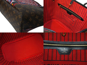 LOUIS VUITTON ルイヴィトン ネヴァーフルMM トートバッグ M43499 山本寛斎 コラボ 歌舞伎 達磨 和柄 PVC レザー 美品 中古 65157