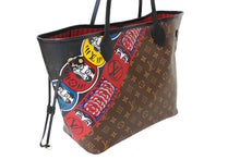 Load image into Gallery viewer, LOUIS VUITTON ルイヴィトン ネヴァーフルMM トートバッグ M43499 山本寛斎 コラボ 歌舞伎 達磨 和柄 PVC レザー 美品 中古 65157