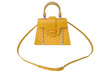 画像をギャラリービューアに読み込む, Goyard ゴヤール サイゴンPM 2WAYショルダーバッグ ハンドバッグ ゴヤールディンキャンバス ウッド イエロー 美品 中古 65164