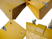 画像をギャラリービューアに読み込む, Goyard ゴヤール サイゴンPM 2WAYショルダーバッグ ハンドバッグ ゴヤールディンキャンバス ウッド イエロー 美品 中古 65164