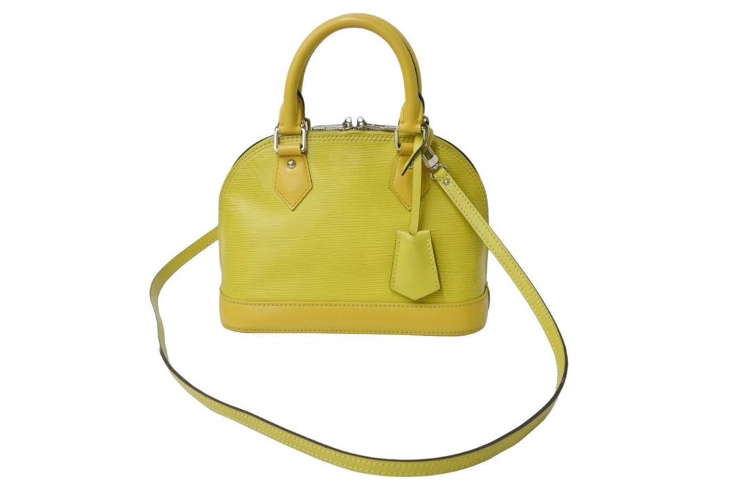 LouisVuitton ルイヴィトン エピ アルマBB 2WAYショルダーバッグ M40981 イエロー シルバー金具 美品 中古 65169