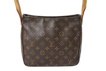 画像をギャラリービューアに読み込む, LOUIS VUITTON ルイヴィトン ルーピングMM ハンドバッグ M51146 ブラウン PVC ヌメ革 ゴールド金具 美品 中古 65170