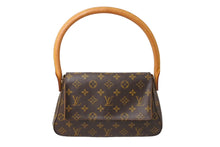 画像をギャラリービューアに読み込む, LOUIS VUITTON ルイヴィトン モノグラム ミニルーピング ワンショルダーバッグ M51147 PVC レザー ブラウン 美品 中古 65171