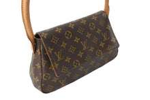 画像をギャラリービューアに読み込む, LOUIS VUITTON ルイヴィトン モノグラム ミニルーピング ワンショルダーバッグ M51147 PVC レザー ブラウン 美品 中古 65171
