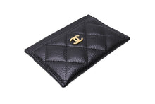 Load image into Gallery viewer, 極美品 CHANEL シャネル マトラッセ カードケース ブラック キャビアスキン ココマーク ランダム ロゴ 小物 ウォレット 中古 65179