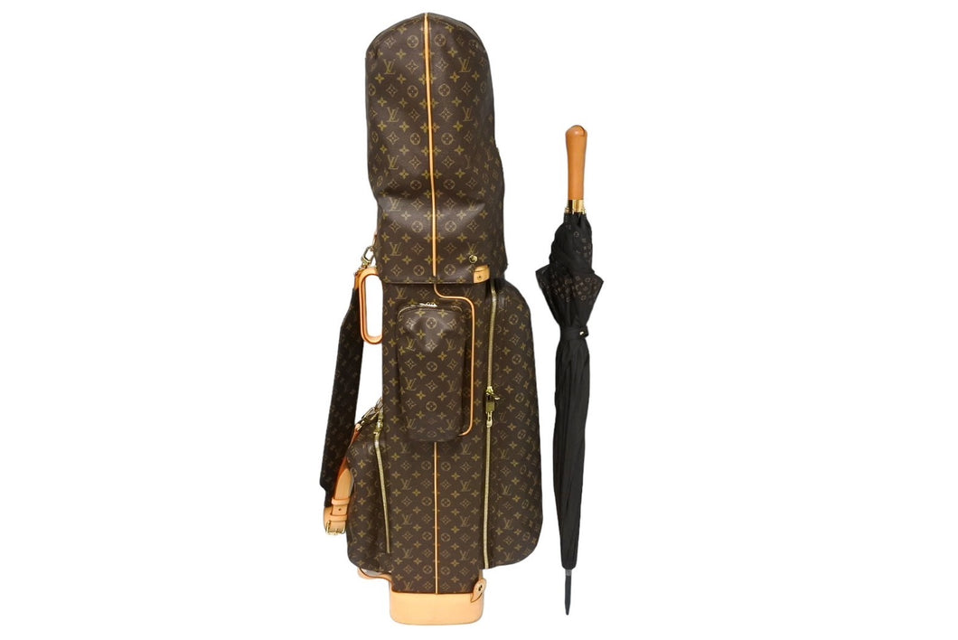 極美品 LOUIS VUITTON ルイ ヴィトン サック ゴルフキャディバッグ M58221 クラブケース モノグラムキャンバス ブラウン 中古 65182