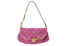 画像をギャラリービューアに読み込む, LouisVuitton ルイヴィトン ミニプリーティ ショルダーバッグ M95216 フューシャ モノグラムデニムキャンバス 美品 中古 65190