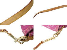 画像をギャラリービューアに読み込む, LouisVuitton ルイヴィトン ミニプリーティ ショルダーバッグ M95216 フューシャ モノグラムデニムキャンバス 美品 中古 65190