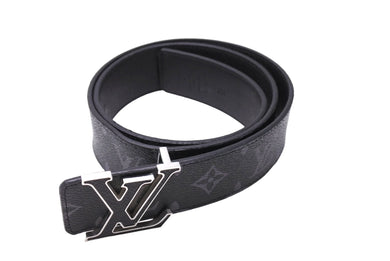 LOUISVUITTON ルイヴィトン サンチュール LVイニシアル リバーシブル ベルト M0157T モノグラムエクリプス 85/34 美品 中古 65193