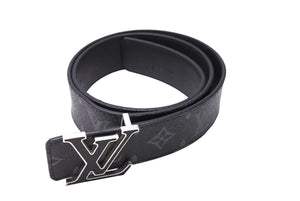 LOUISVUITTON ルイヴィトン サンチュール LVイニシアル リバーシブル ベルト M0157T モノグラムエクリプス 85/34 美品 中古 65193