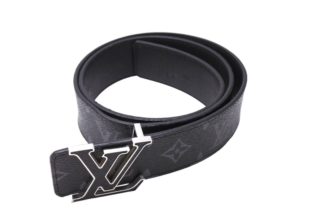 LOUISVUITTON ルイヴィトン サンチュール LVイニシアル リバーシブル ベルト M0157T モノグラムエクリプス 85/34 美品 中古 65193