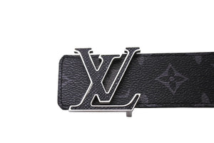 LOUISVUITTON ルイヴィトン サンチュール LVイニシアル リバーシブル ベルト M0157T モノグラムエクリプス 85/34 美品 中古 65193
