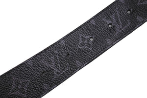 LOUISVUITTON ルイヴィトン サンチュール LVイニシアル リバーシブル ベルト M0157T モノグラムエクリプス 85/34 美品 中古 65193