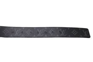 LOUISVUITTON ルイヴィトン サンチュール LVイニシアル リバーシブル ベルト M0157T モノグラムエクリプス 85/34 美品 中古 65193