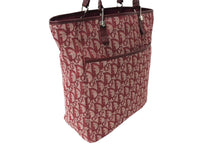 Load image into Gallery viewer, ChristianDior クリスチャンディオール トロッター 総柄 トートバッグ 19BM-0073 キャンバス レザー レッド 美品 中古 65195