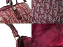 Load image into Gallery viewer, ChristianDior クリスチャンディオール トロッター 総柄 トートバッグ 19BM-0073 キャンバス レザー レッド 美品 中古 65195