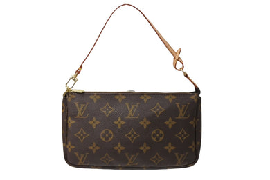 極美品 LOUIS VUITTON ルイ ヴィトン ポシェットアクセソワール アクセサリーポーチ M51980 モノグラム PVC レザー 中古 65198