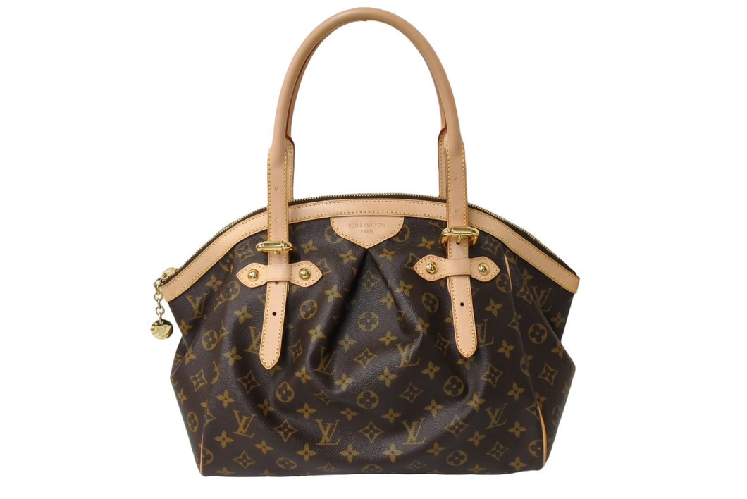 新品同様 LOUISVUITTON ルイヴィトン ティボリGM ショルダーバッグ ハンドバッグ M40144 ブラウン ゴールド金具 中古 65200