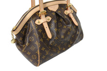 画像をギャラリービューアに読み込む, 新品同様 LOUISVUITTON ルイヴィトン ティボリGM ショルダーバッグ ハンドバッグ M40144 ブラウン ゴールド金具 中古 65200