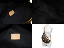 画像をギャラリービューアに読み込む, 極美品 LOUIS VUITTON ルイヴィトン バムバッグ ボディバッグ M43644 モノグラム ブラウン PVC レザー 中古 65203