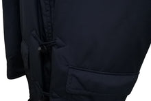 Load image into Gallery viewer, HERMES エルメス コート ジャケット フード付き フランス製 ナイロン ポリエステル ウール ブラック サイズ50 美品 中古 65205