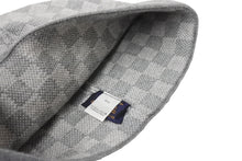 Load image into Gallery viewer, LouisVuitton ルイヴィトン ボネ プティ ダミエ ニット帽 M70606 イタリア製 ウール ポリウレタン グレー 美品 中古 65206