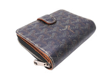 画像をギャラリービューアに読み込む, Goyard ゴヤール チュイルリー 二つ折り財布 ラウンドジップ ヘリンボーン PVC レザー ブラック ブラウン 良品 中古 65210