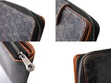 画像をギャラリービューアに読み込む, Goyard ゴヤール チュイルリー 二つ折り財布 ラウンドジップ ヘリンボーン PVC レザー ブラック ブラウン 良品 中古 65210