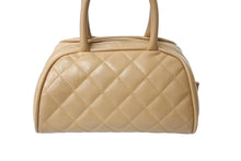 Load image into Gallery viewer, CHANEL シャネル ハンドバッグ ミニボストンバッグ ボーリングバッグ 11番台 2007年 キャビアスキン ベージュ 美品 中古 65232