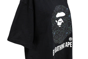 A BATHING APE KAWS アベイシングエイプ カウズ 半袖Ｔシャツ コラボ ブラック サイズL プリント ベイプ 美品 中古 65233