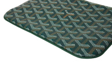 画像をギャラリービューアに読み込む, 新品未使用 GOYARD ゴヤール セナPM クラッチバッグ SENAT2PMLTY09CL09P レザー PVC グリーン シルバー金具 中古 65240