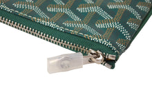 画像をギャラリービューアに読み込む, 新品未使用 GOYARD ゴヤール セナPM クラッチバッグ SENAT2PMLTY09CL09P レザー PVC グリーン シルバー金具 中古 65240