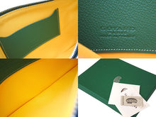 画像をギャラリービューアに読み込む, 新品未使用 GOYARD ゴヤール セナPM クラッチバッグ SENAT2PMLTY09CL09P レザー PVC グリーン シルバー金具 中古 65240