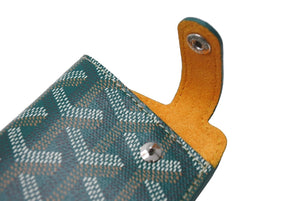 新品未使用 GOYARD ゴヤール アイウェアケース モンマルトル PM メガネケース MONTMAPMLTY09CL09P レザー PVC グリーン 中古 65243