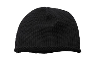 新品未使用 ChromeHearts クロムハーツ ニットキャップ セメタリークロスパッチ クロスボタン コットン シルバー925 ONESIZE 65246