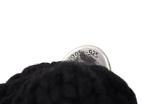 Load image into Gallery viewer, 新品未使用 ChromeHearts クロムハーツ ニットキャップ セメタリークロスパッチ クロスボタン コットン シルバー925 ONESIZE 65246