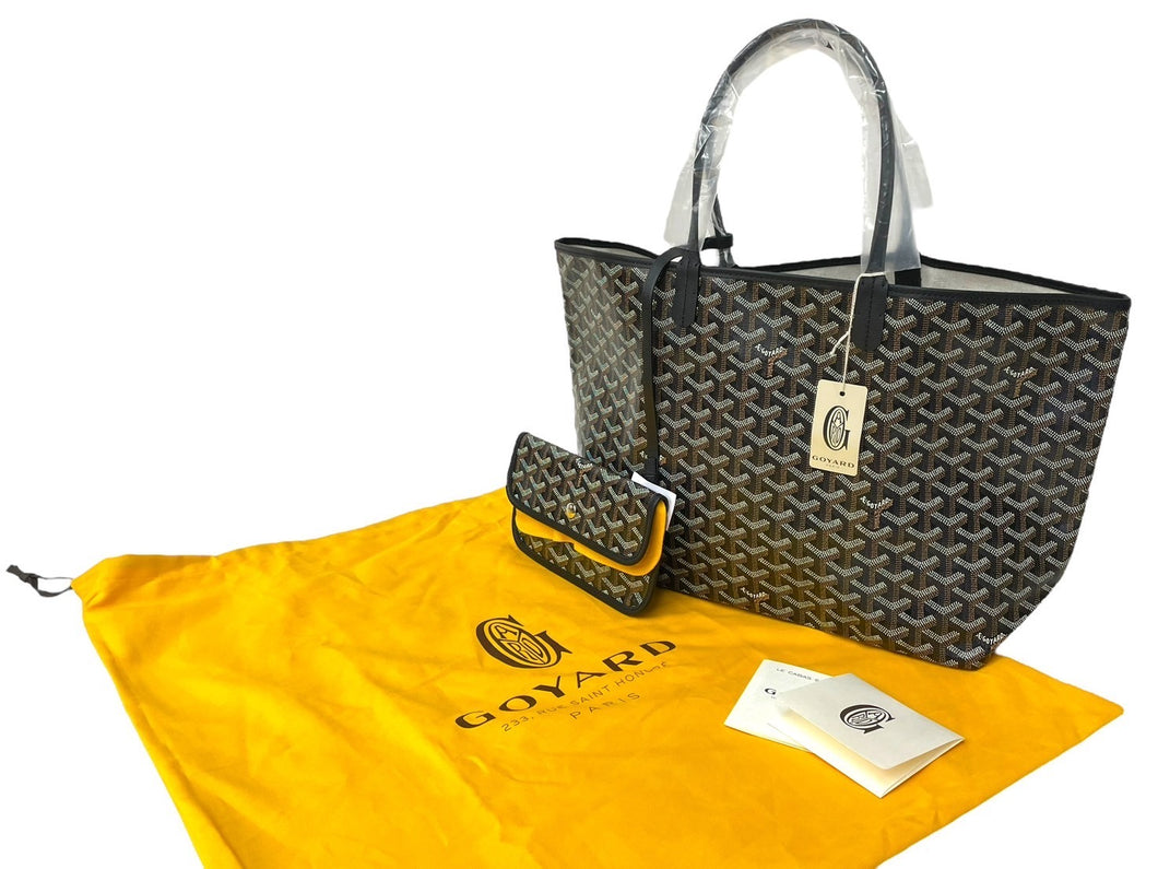 新品未使用 GOYARD ゴヤール SAINTLOUIS PM VERT サンルイPM トートバッグ ゴヤールディンキャンバス ブラック カーフスキン 65249