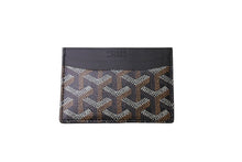 画像をギャラリービューアに読み込む, 新品未使用 GOYARD ゴヤール サン シュルピス カードケース STSULPPMLTY01CL01X レザー PVC ブラック 中古 65250
