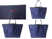 画像をギャラリービューアに読み込む, 極美品 GOYARD ゴヤール サック アンジュGM トートバッグ リバーシブル ポーチ付き キャンバス カーフスキン ネイビー 中古 65260