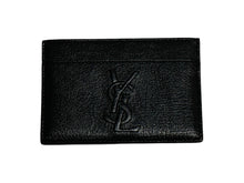 画像をギャラリービューアに読み込む, 極美品 SAINT LAURENT サンローラン カードケース リヴゴーシュ YSLロゴ レザー ブラック 中古 65262 