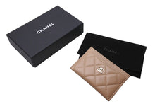 画像をギャラリービューアに読み込む, 極美品 CHANEL シャネル カードケース ココマーク シリアルランダム キャビアスキン ベージュ ゴールド金具 中古 65269