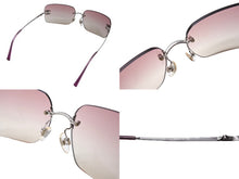 Load image into Gallery viewer, 新品同様 CHANEL シャネル サングラス ココマーク ラインストーン 4017-D シルバー金具 サイズ62□17 ピンク 中古 65270