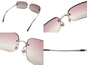 新品同様 CHANEL シャネル サングラス ココマーク ラインストーン 4017-D シルバー金具 サイズ62□17 ピンク 中古 65270