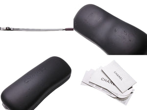 新品同様 CHANEL シャネル サングラス ココマーク ラインストーン 4017-D シルバー金具 サイズ62□17 ピンク 中古 65270