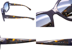 CHANEL シャネル サングラス 眼鏡 ココマーク 5322-A サイズ57□18 135 ネイビー パープル 美品 中古 65277