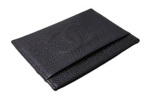 Load image into Gallery viewer, CHANEL シャネル ココマーク カードケース 6番台 フランス製 キャビアスキン ブラック 良品 中古 65279