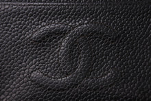 Load image into Gallery viewer, CHANEL シャネル ココマーク カードケース 6番台 フランス製 キャビアスキン ブラック 良品 中古 65279
