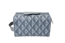 画像をギャラリービューアに読み込む, 極美品 Christian Dior クリスチャンディオール トイレタリーケース セカンドバッグ CDダイヤモンド 2ADCA418CDP シルバー金具 グレー 中古 65283