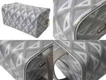 画像をギャラリービューアに読み込む, 極美品 Christian Dior クリスチャンディオール トイレタリーケース セカンドバッグ CDダイヤモンド 2ADCA418CDP シルバー金具 グレー 中古 65283